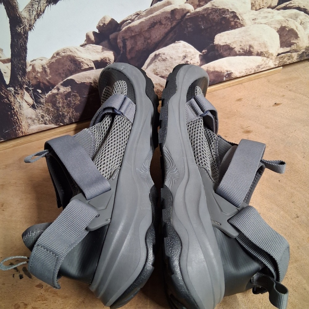 Teva Omnium 2 Mens Grey Black Hybrid Hiking Water Sandals Shoes 1019160 Size 12 - Picture 4 of 11